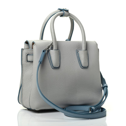 MCM Grained Calfskin Mini Milla Tote Sky Blue 2 of 4