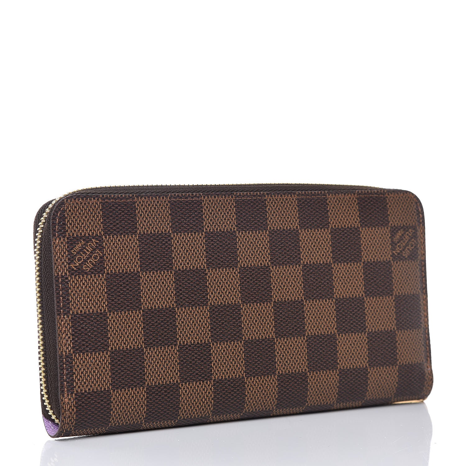 Louis Vuitton Damier Ebene Illustre Zippy Wallet Violet 3 of 9