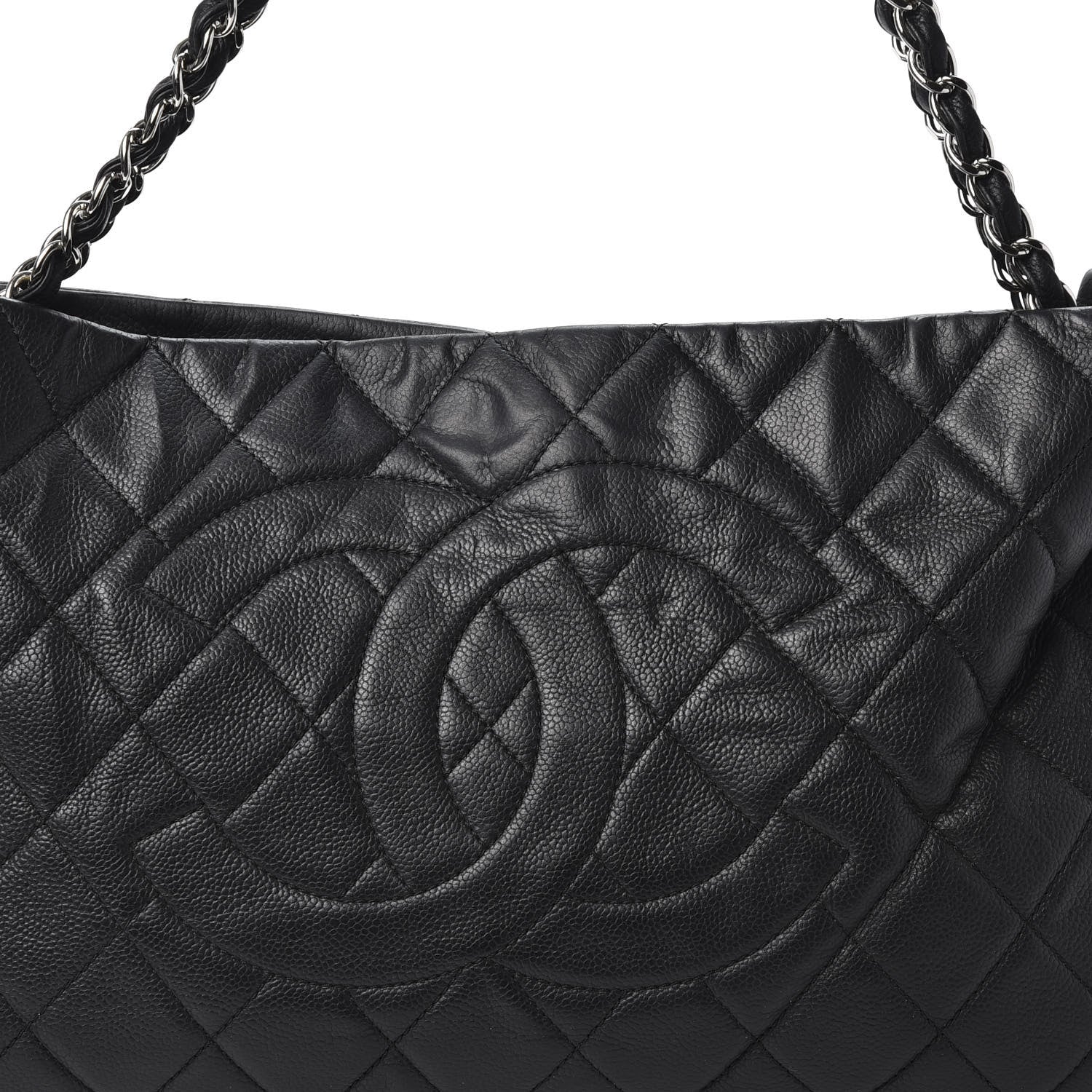 Chanel Caviar Quilted Expandable Zip Shoulder Bag Black 16 of 16