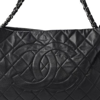 Chanel Caviar Quilted Expandable Zip Shoulder Bag Black 16 of 16