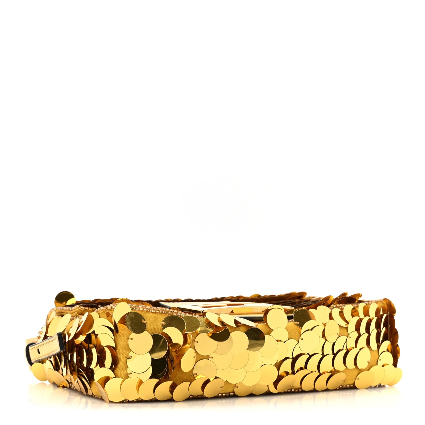 Satin Sequin Mini Baguette 1997 Gold