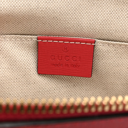 Gucci Straw Azalea Calfskin Woven Mini Horsebit 1955 Top Handle Bag Coral Wave Black 6 of 12
