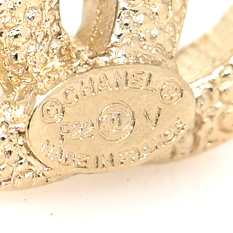 Crystal CC Earrings Gold