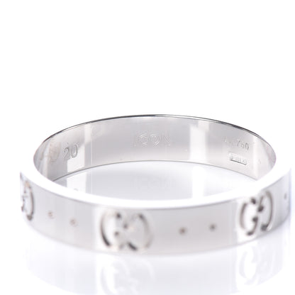 Gucci 18K White Gold 4mm Icon Thin Band Ring 60 9 4 of 7