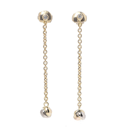 Cartier 18K Pink Yellow White Gold Baby Trinity Drop Earrings 1 of 5