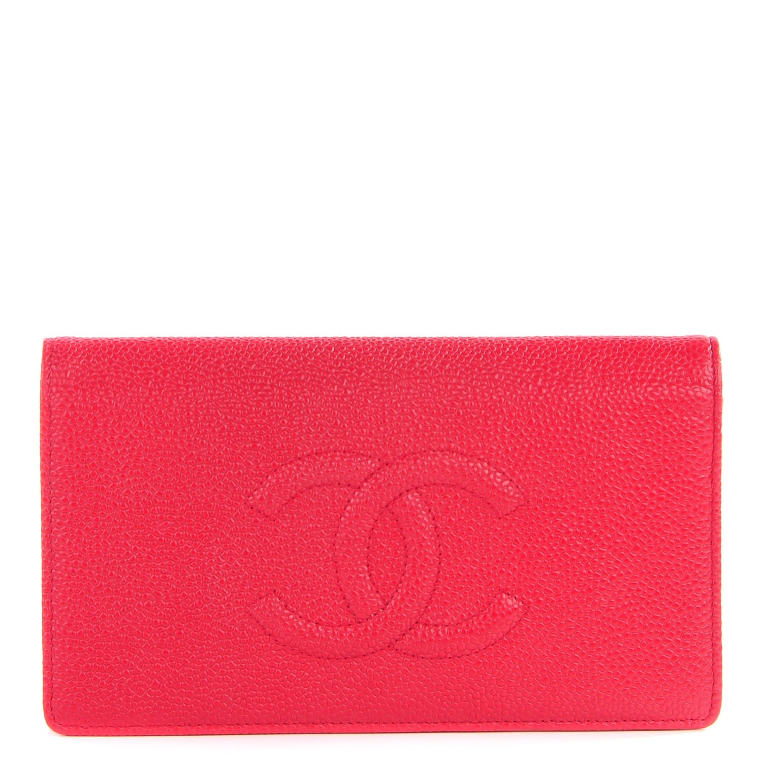 Chanel Caviar Timeless CC Yen Wallet Pink 1 of 7
