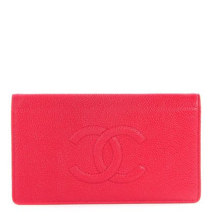 Chanel Caviar Timeless CC Yen Wallet Pink 1 of 7