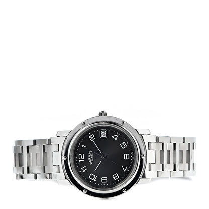 Hermes Stainless Steel 36mm Clipper Quartz Watch Grey 3 of 11
