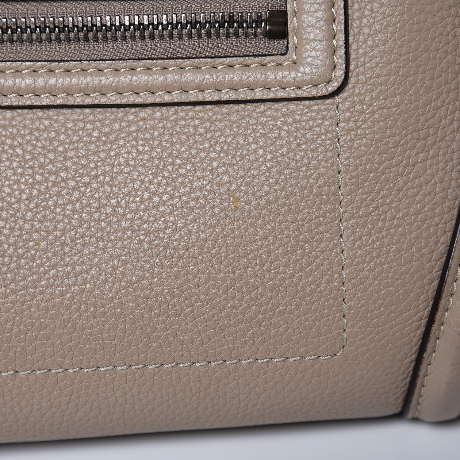 Celine Drummed Calfskin Mini Luggage Dune 15 of 15