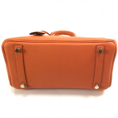 Hermes Taurillon Clemence Birkin 25 Orange 4 of 12