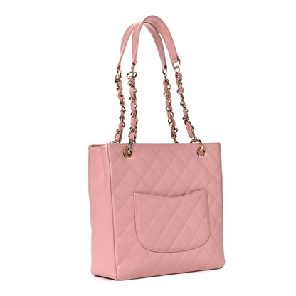 Chanel Caviar Quilted Petit Shopping Tote PST Pink 3 of 24