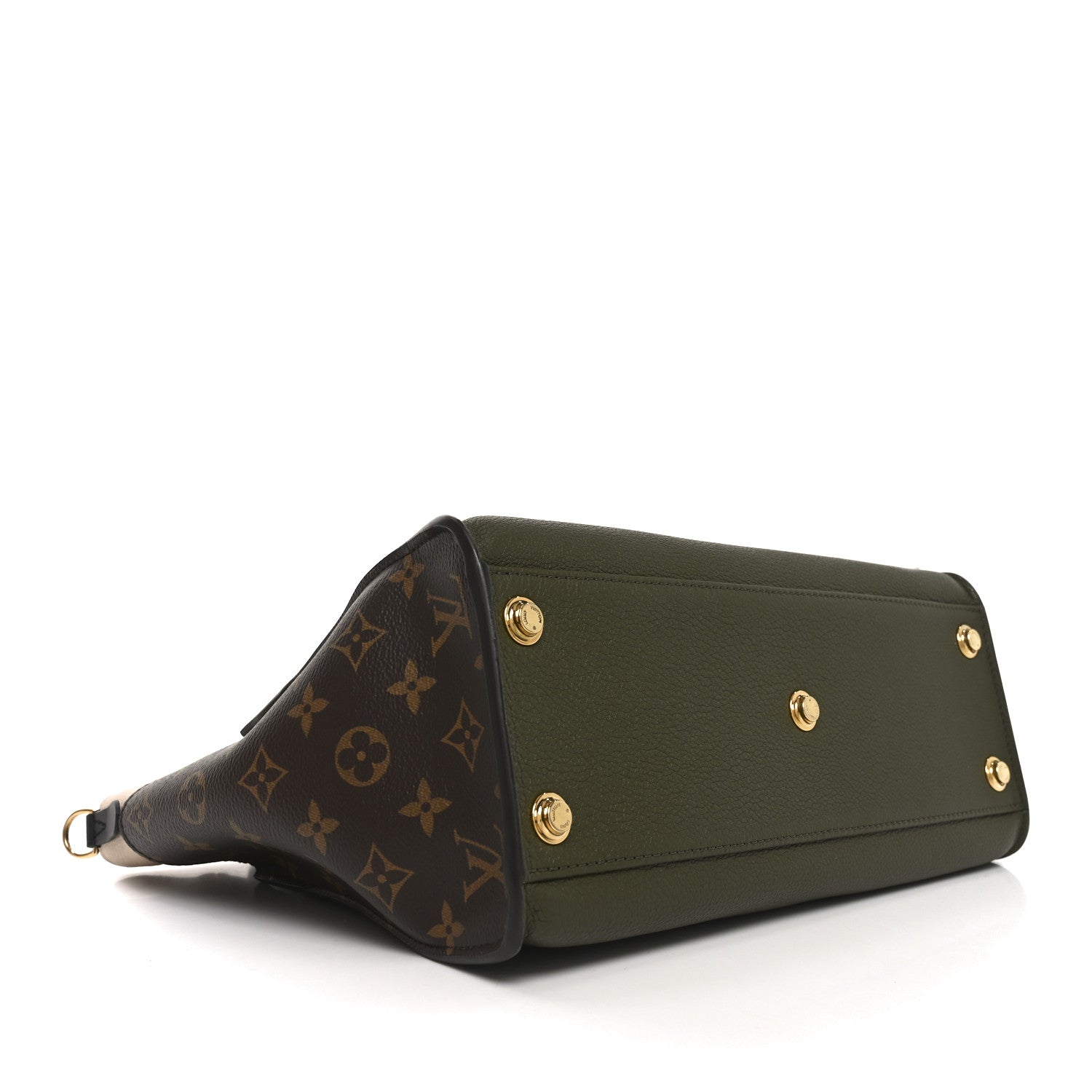Louis Vuitton Calfskin Monogram On My Side MM Laurier Green Toffee Latte Beige 4 of 9