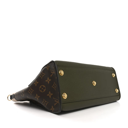 Louis Vuitton Calfskin Monogram On My Side MM Laurier Green Toffee Latte Beige 4 of 9
