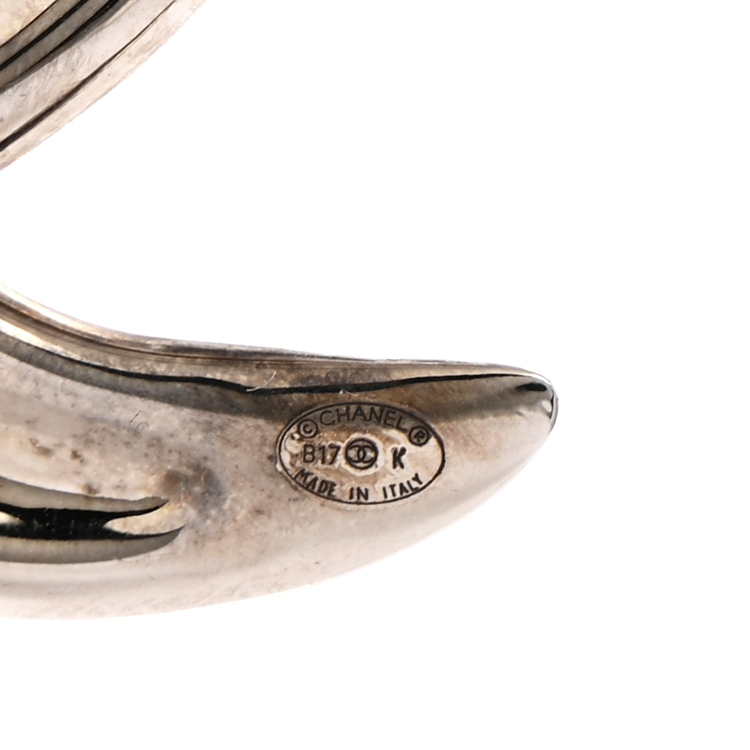Chanel Baguette Crystal CC Brooch Silver 3 of 3