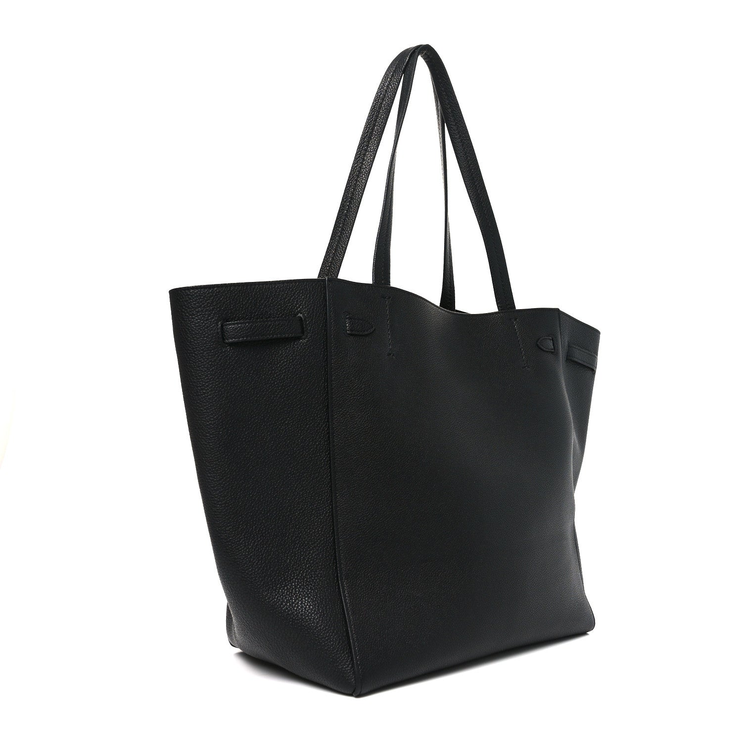 Celine Soft Grained Calfskin Small Belt Cabas Phantom Black 2 of 9