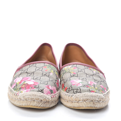 Gucci GG Supreme Monogram Blooms Espadrilles 40 Beige Multicolor Dry Rose 2 of 7
