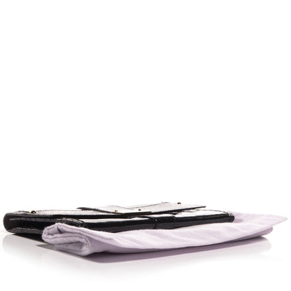 Jimmy Choo Patent Snake Embossed Ubai Clutch Black 4 of 8