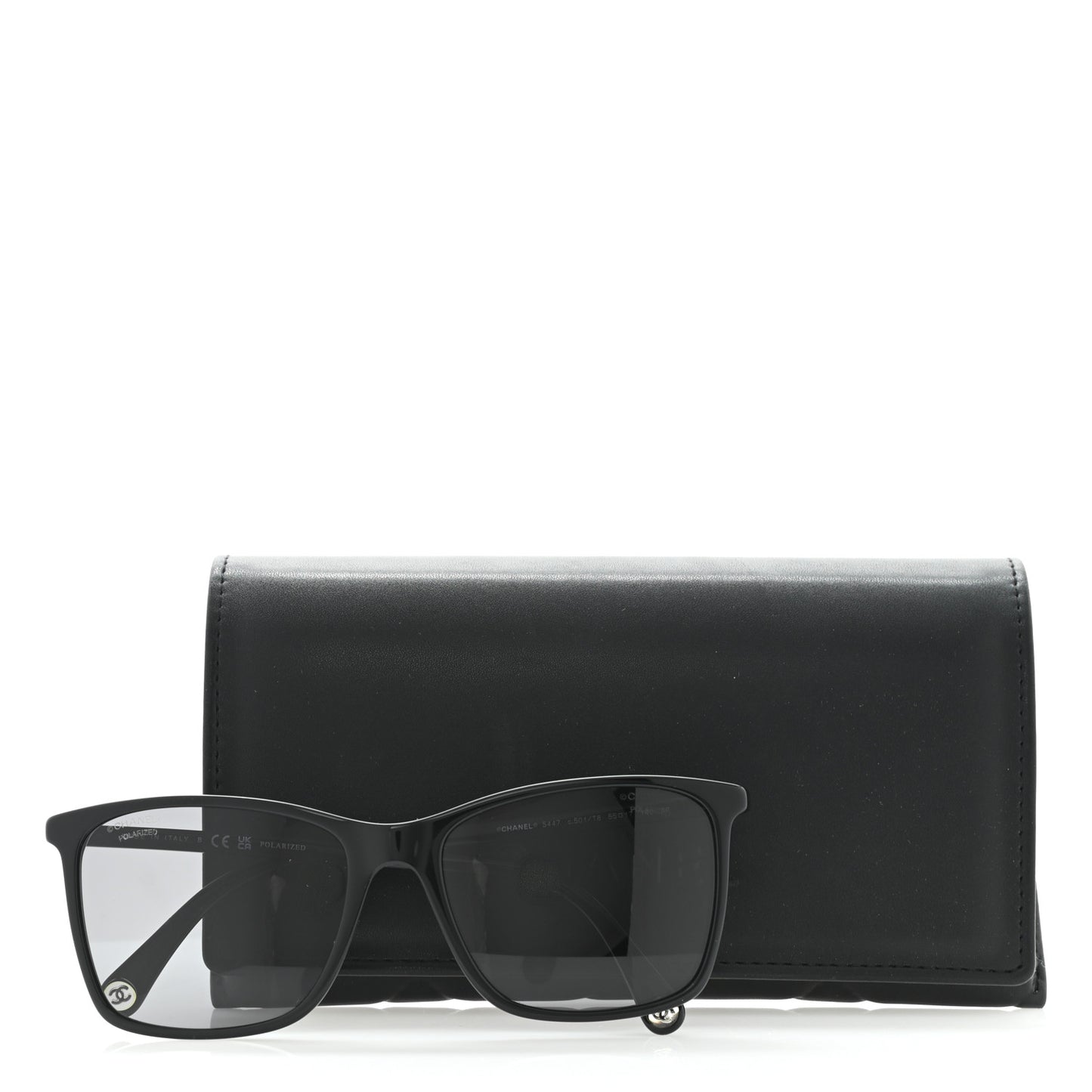 Acetate Polarized Square Sunglasses 5447 Black