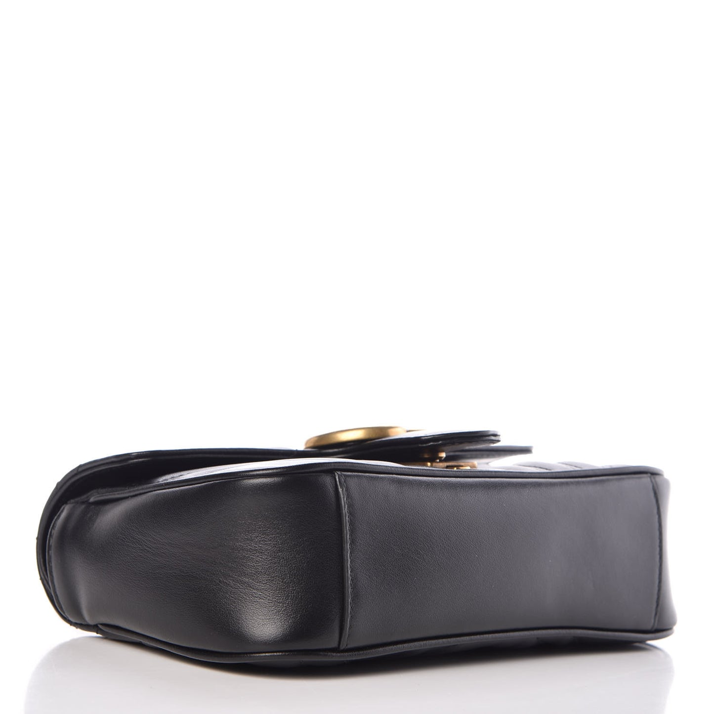 Calfskin Matelasse Mini GG Marmont Shoulder Bag Black