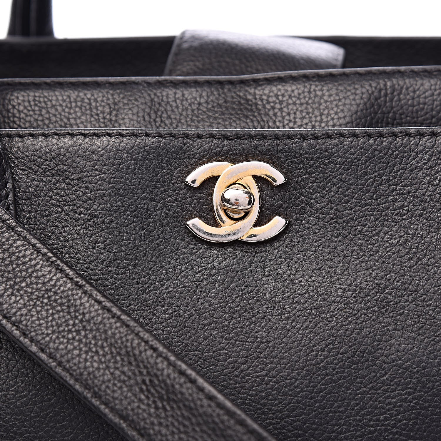 Chanel Calfskin Cerf Executive Shopper Tote Black 22 of 22