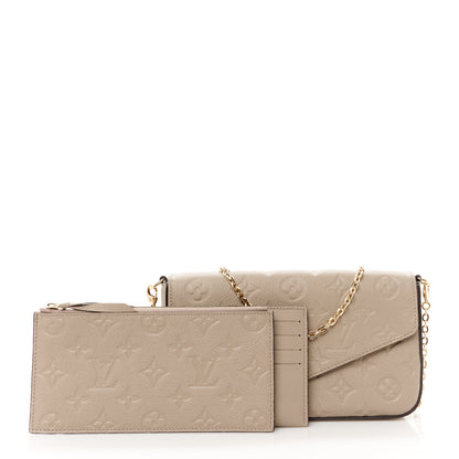 Louis Vuitton Empreinte Pochette Felicie Chain Wallet Tourterelle 3 of 17