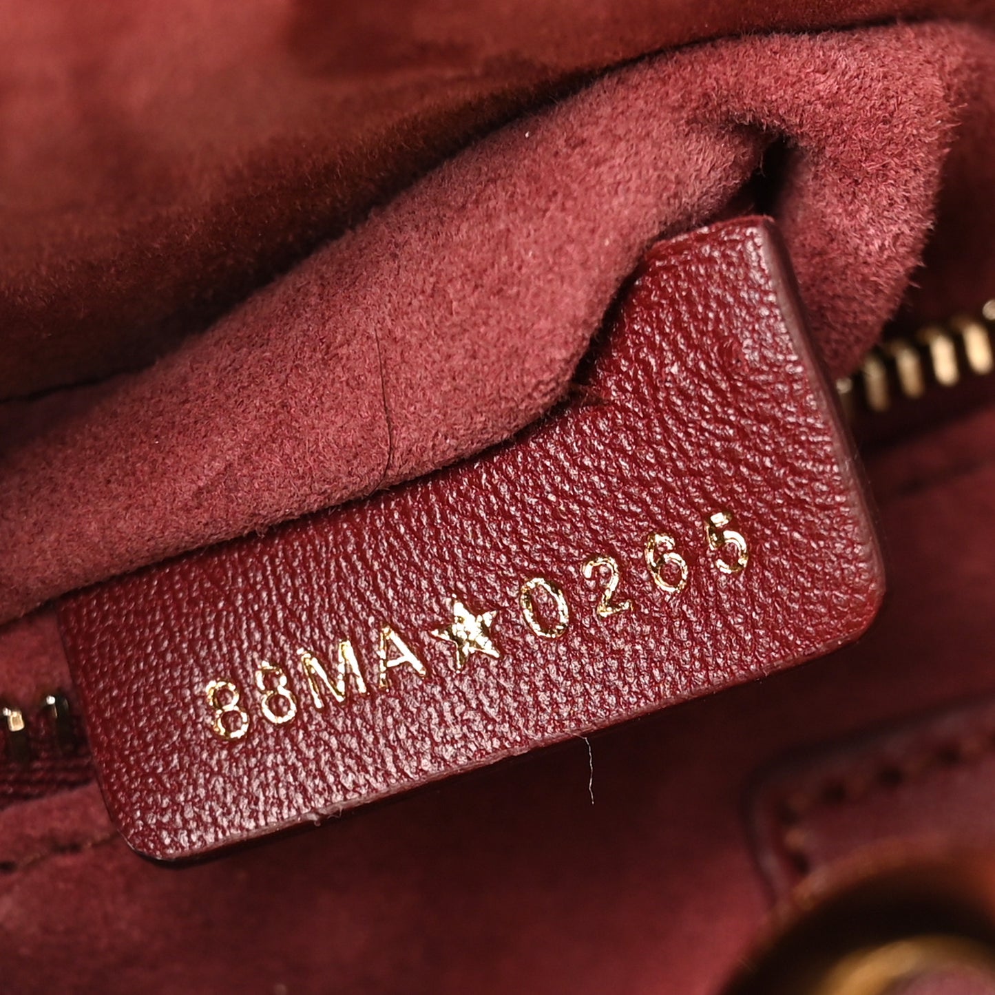 Lambskin Cannage Small My ABCDior Lady Bordeaux