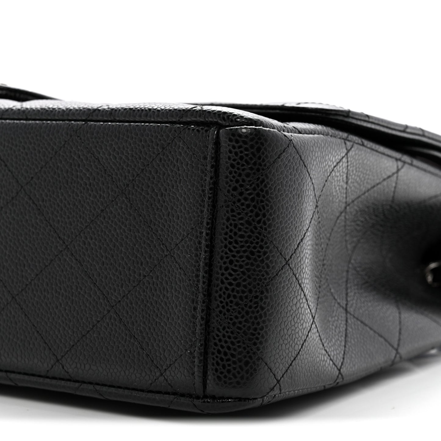 Caviar Quilted Maxi Double Flap Black