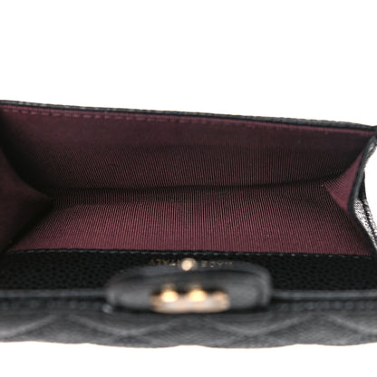 Chanel Caviar Quilted Flap Card Holder Wallet Black 5 of 9