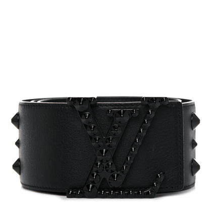 Louis Vuitton Calfskin LV Initiales Clous Belt 85 34 Black 1 of 4