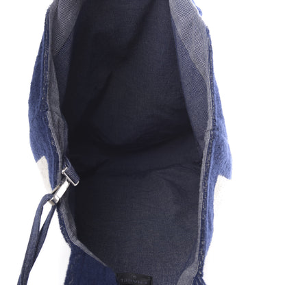 Chanel Terry Cotton CC Beach Tote Towel Set Navy Blue Beige 7 of 15