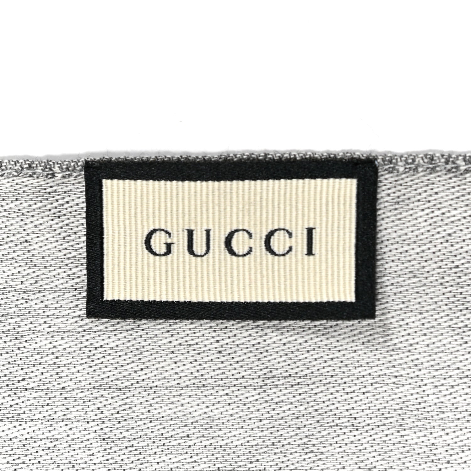Gucci Wool Silk GG Monogram GGNat Scarf Lead 3 of 4