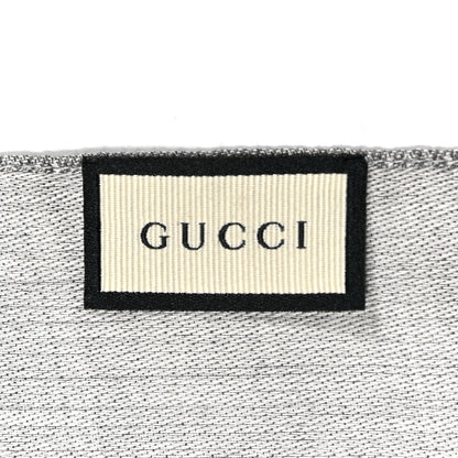 Gucci Wool Silk GG Monogram GGNat Scarf Lead 3 of 4