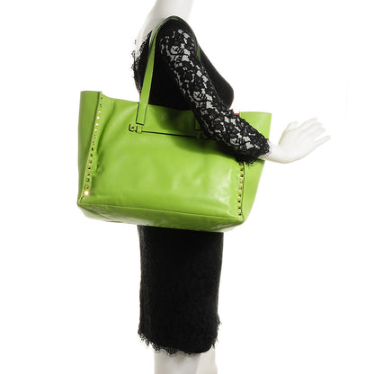Valentino Garavani Nappa Medium Rockstud Soft Tote Pop Apple 2 of 7