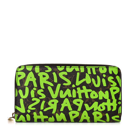 Louis Vuitton Monogram Graffiti Zippy Wallet Green 1 of 10