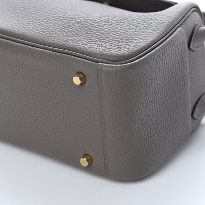 Hermes Taurillon Clemence Mini Lindy 20 Etain 10 of 11