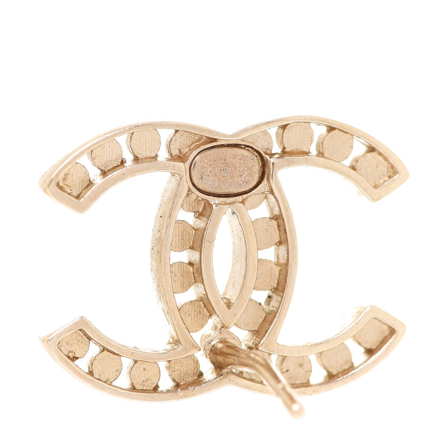 Crystal Mini Timeless CC Earrings Gold