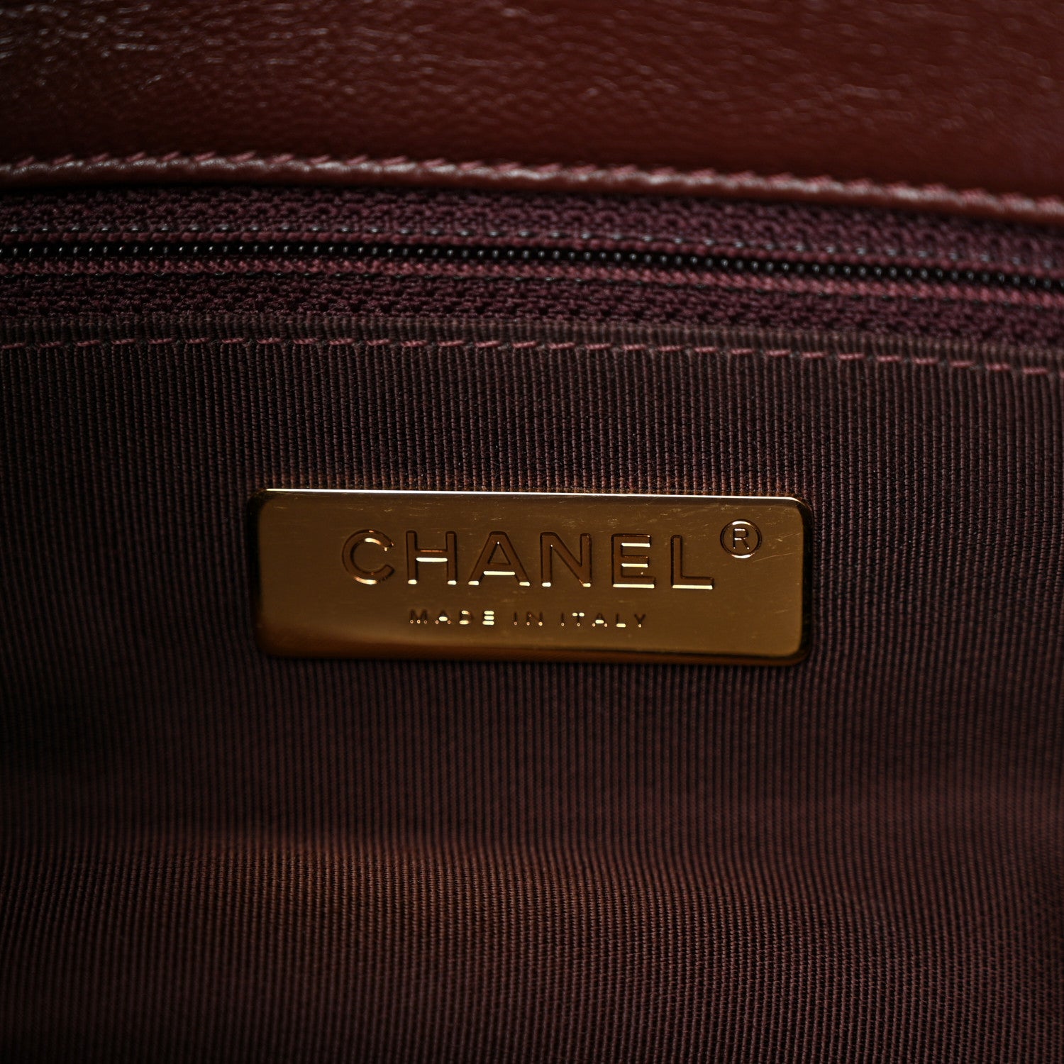 Chanel Goatskin Quilted Large Chanel 19 Flap Brown 6 of 11