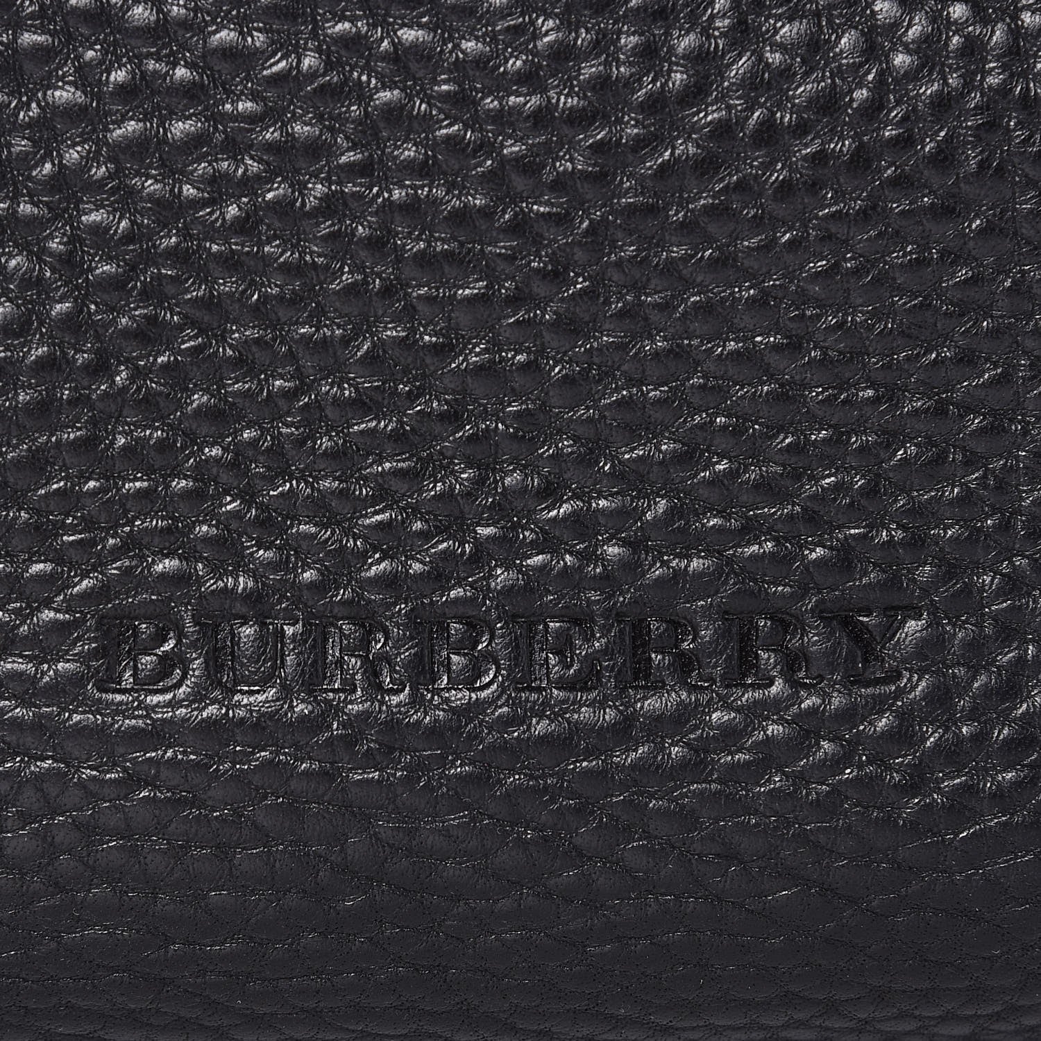Burberry Grainy Calfskin House Check Small Maidstone Black 9 of 10