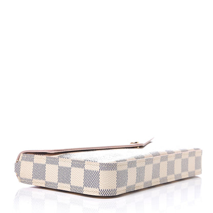 Louis Vuitton Damier Azur Calfskin Pochette Felicie Eau de Rose 3 of 6