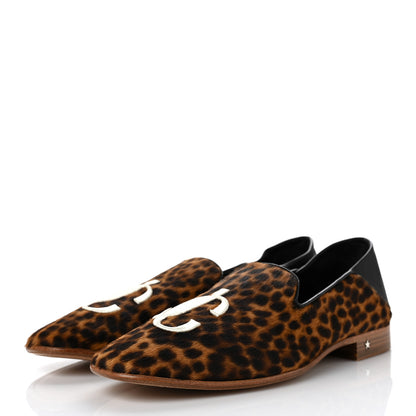 Jimmy Choo Mens Leopard Pony Fabric Sloane Loafers 43 3 of 7