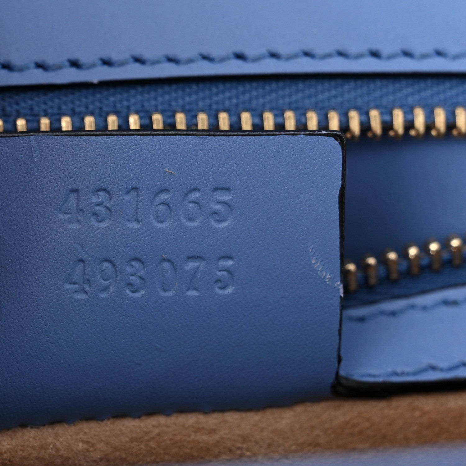 Gucci Calfskin Embroidered Medium Sylvie Top Handle Bag Clear Sky Blue 7 of 11