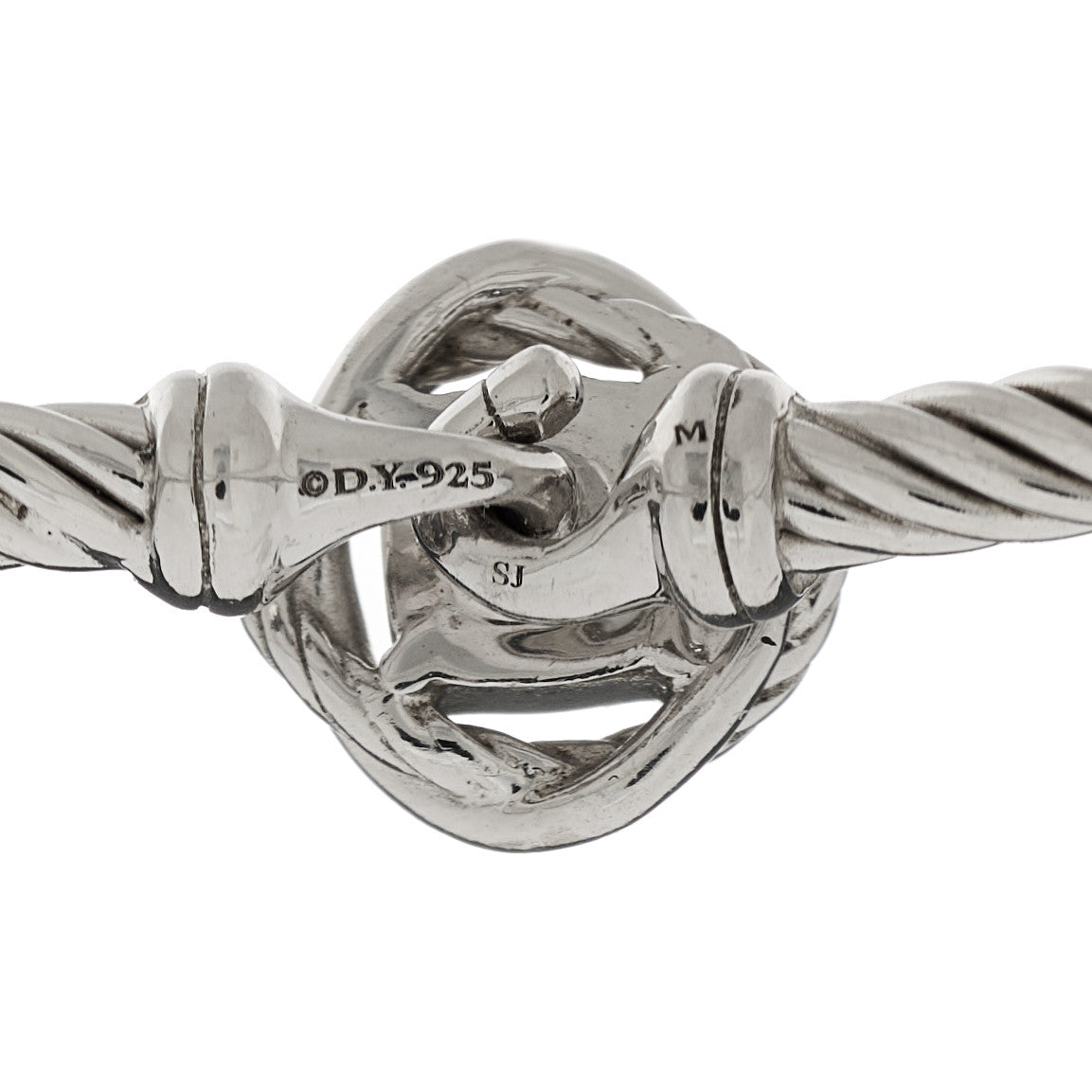 David Yurman Sterling Silver Diamond 3mm Infinity Bracelet 3 of 4
