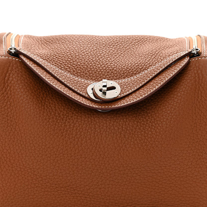 Hermes Taurillon Clemence Lindy 26 Gold 8 of 11