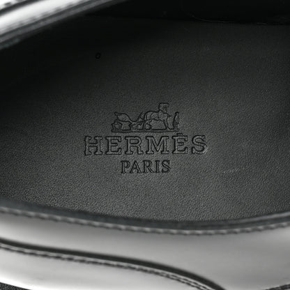 Hermes Glossed Calfskin First Oxford 39.5 Black 7 of 13