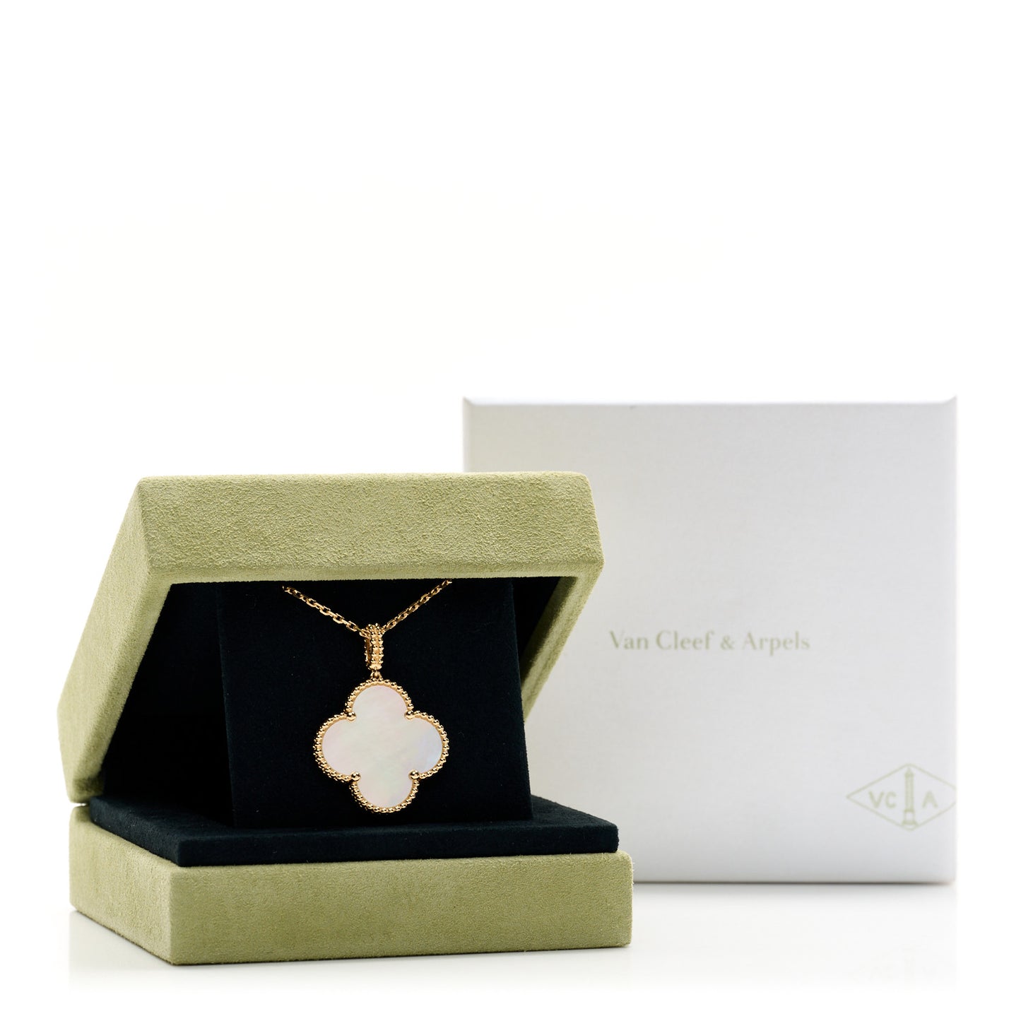 18K Yellow Gold Mother of Pearl Magic Alhambra Long Necklace