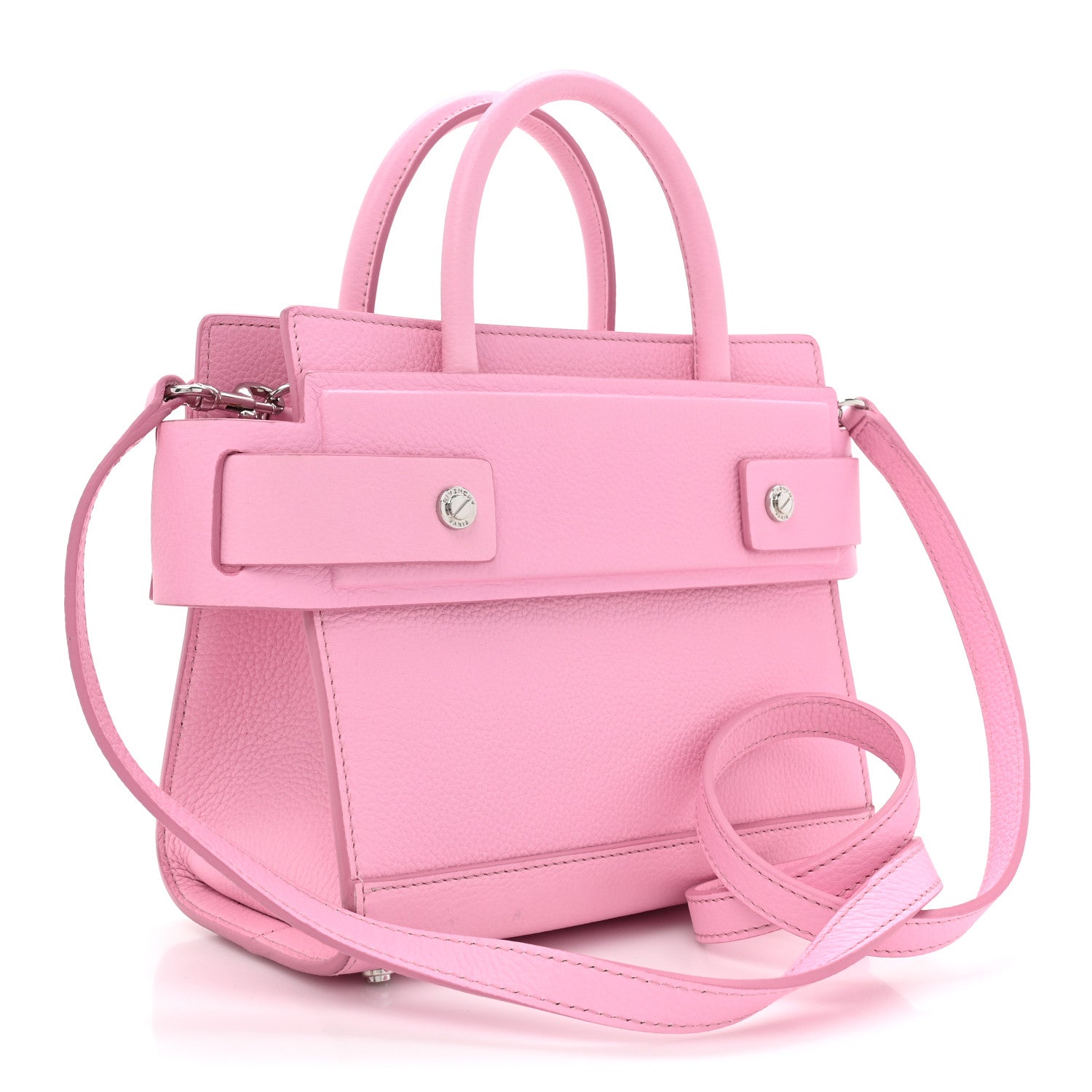 Givenchy Grained Calfskin Mini Horizon Satchel Bright Pink 3 of 15