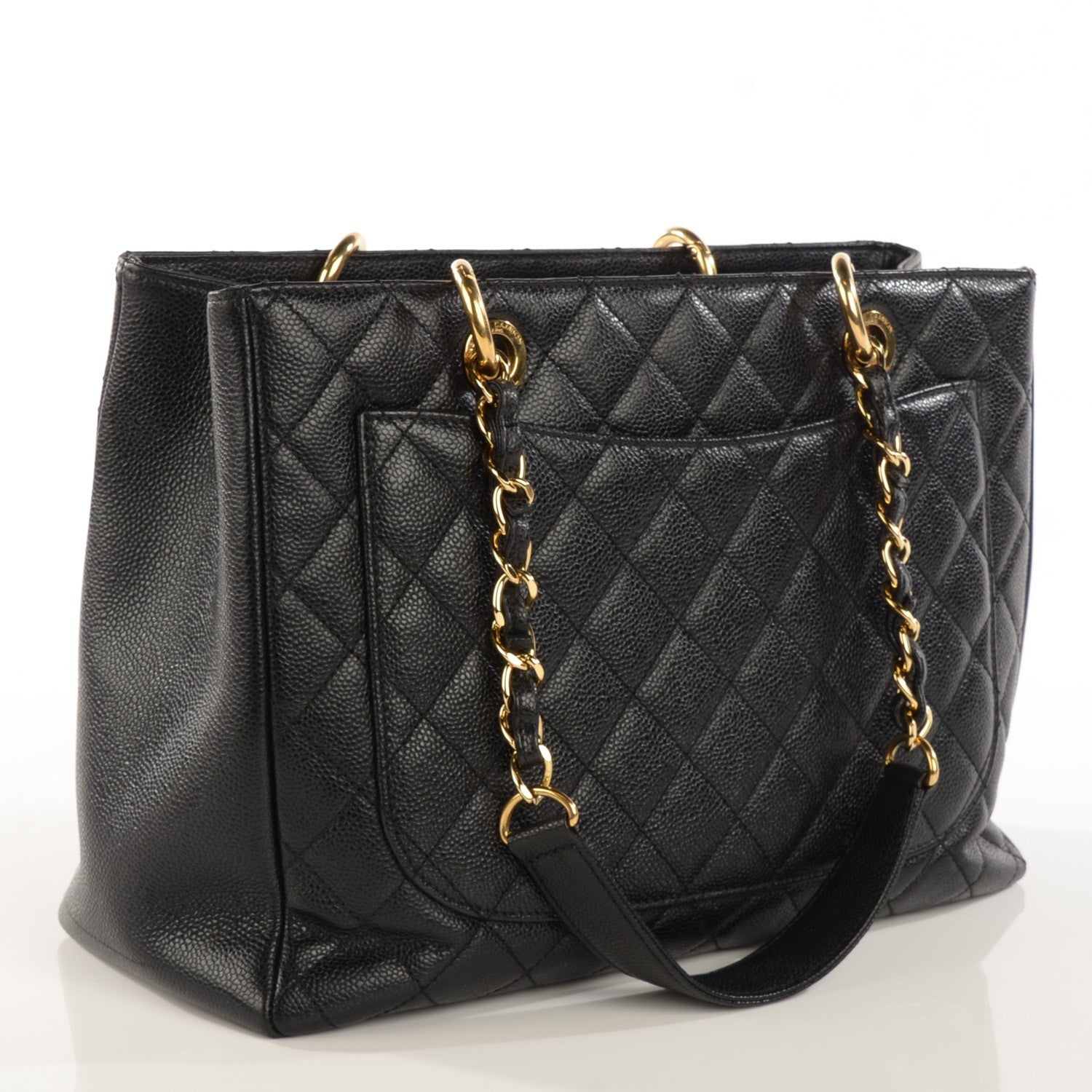 Chanel Caviar Quilted Grand Shopping Tote GST Black 3 of 7
