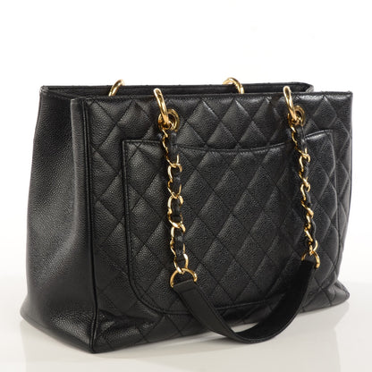 Chanel Caviar Quilted Grand Shopping Tote GST Black 3 of 7