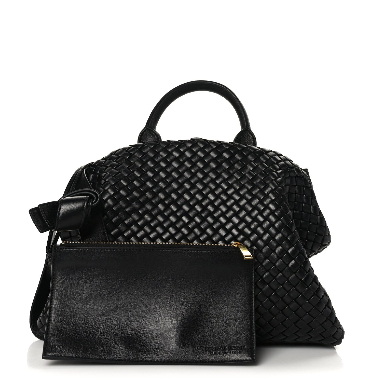Bottega Veneta Nappa Intrecciato Medium Padded The Handle Tote Black 3 of 9