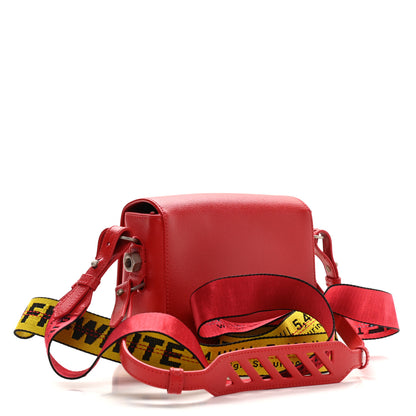 Off-White Saffiano Striped Diag Binder Flap Bag Red 3 of 15